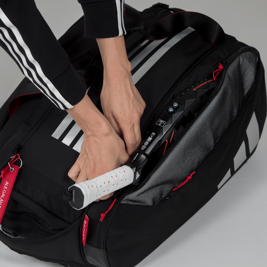 Paletero adidas Multigame Negro/Rojo 3.4- Ale Galán