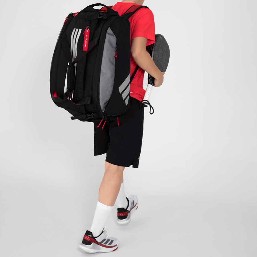 Paletero adidas Multigame Negro/Rojo 3.4- Ale Galán