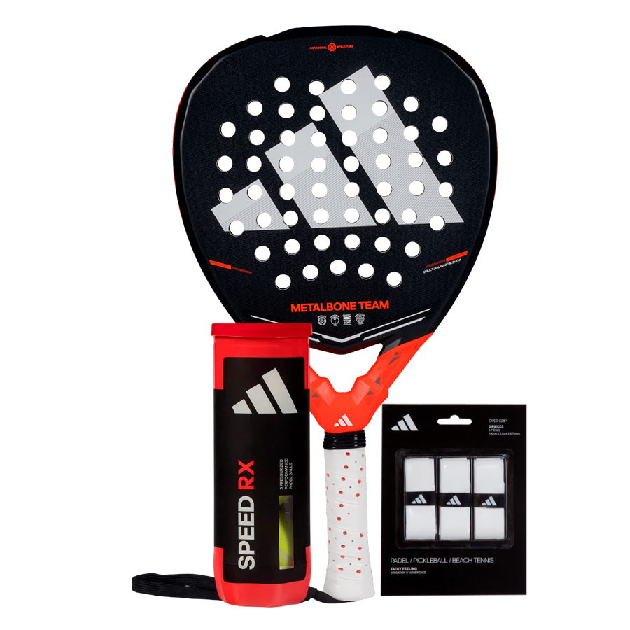 Adidas Metalbone Team 2026 + Overgrips x3 + Pelotas Rx Speed x3