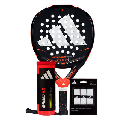 Adidas Metalbone Superlight 2026 + Overgrips x3 + Pelotas Rx Speed x3